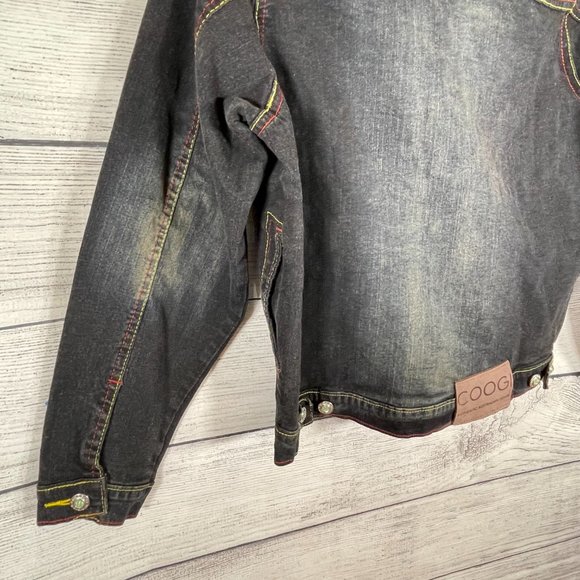 Coogi Vintage Embroidered Logo Colorful Denim Jean Trucker Jacket NWT Sz… - Picture 11 of 16